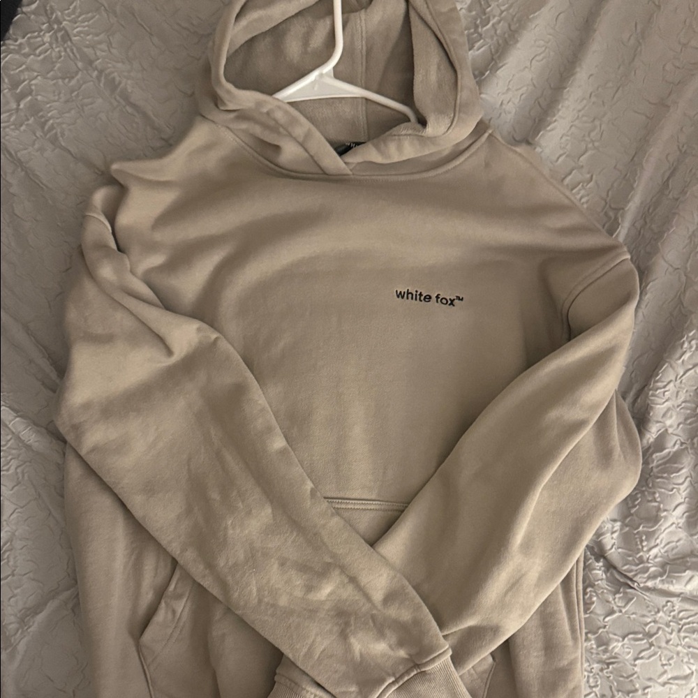 S/M White Fox Logo Hoodie